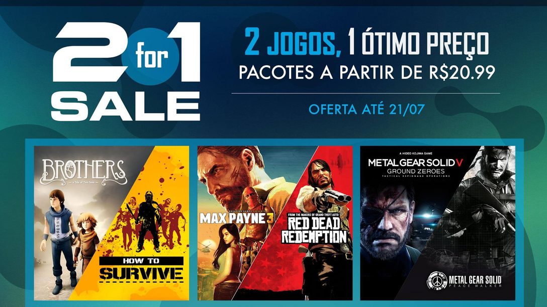 Promoção 2 por 1: dez Conjuntos de dois jogos pelo preço de um na promoção desta semana