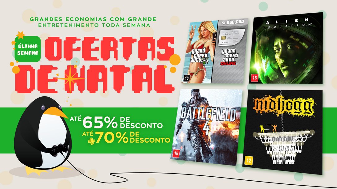 Última semana da Oferta de Natal com mais jogos em desconto
