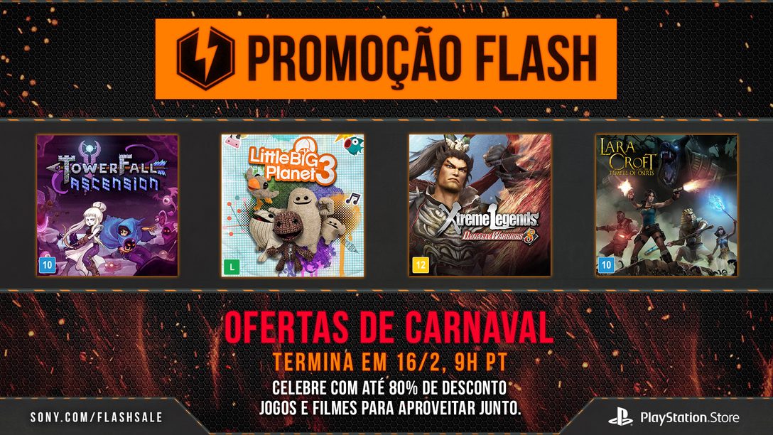 Promoção Relâmpago:  Ofertas de Carnaval com descontos para Jogos Multiplayer