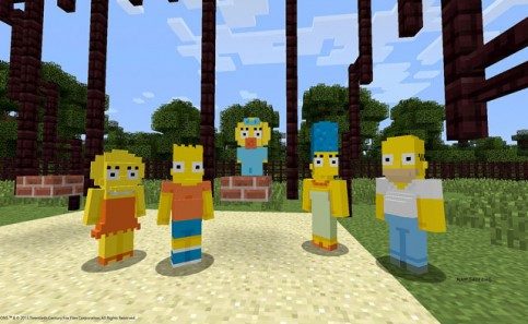 Alex e Os Simpsons chegam ao Minecraft no PlayStation