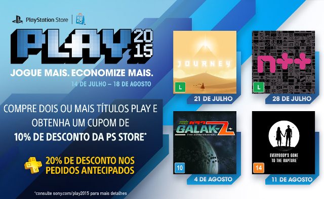 PS Store PLAY 2015: Quatro Novos Jogos na Pré-Venda