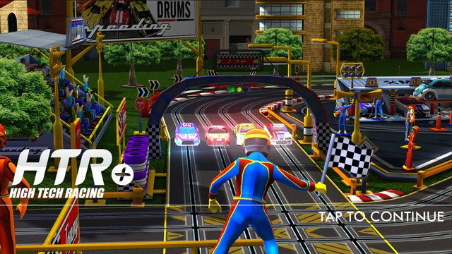 HTR+ Slot Car Simulator cruza a linha de chegada no PS Vita