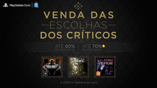 Aproveite: Venda das Escolhas dos Críticos – Jogos Com Até 60% de Desconto