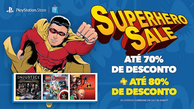 Superhero Sale: Descontos de até 70%, 80% para PS Plus