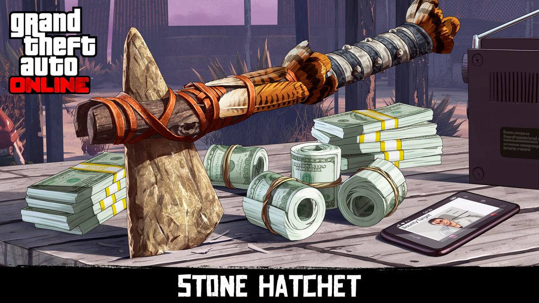 Ganhe a Stone Hatchet em GTA Online e Red Dead Redemption 2