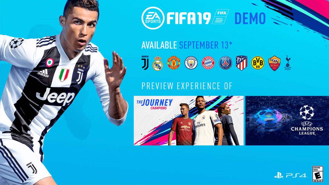 Demo de FIFA 19 Chega em 13 de Setembro para PS4