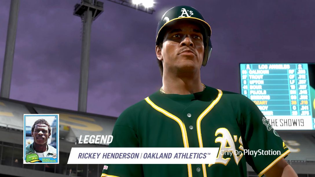 A Lenda Rickey Henderson Lidera os Diamond Bosses em MLB The Show 19