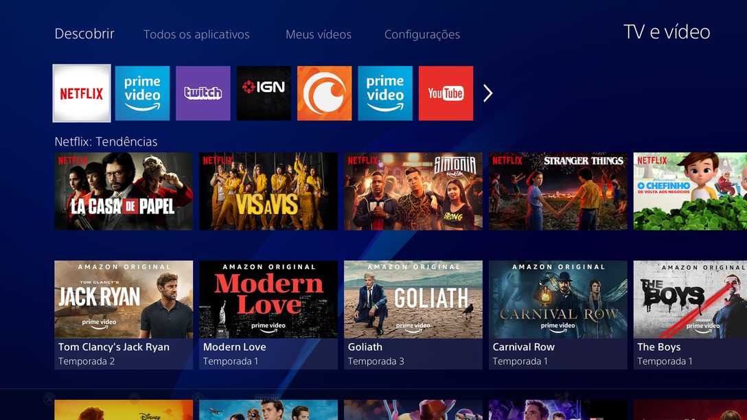 Apresentamos uma Nova Experiência de TV e Vídeo no PS4