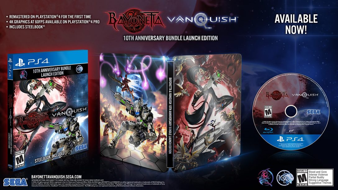 Bayonetta & Vanquish 10th Anniversary Launch Bundle Já Está Disponível