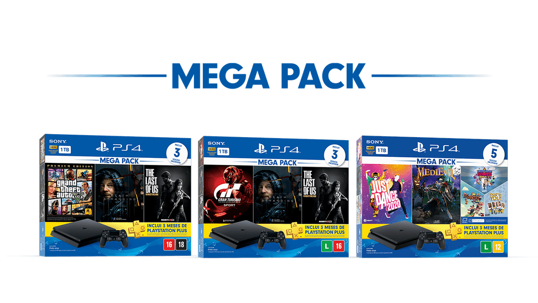 Três Novos MegaPacks PlayStation Chegam às Lojas em Março