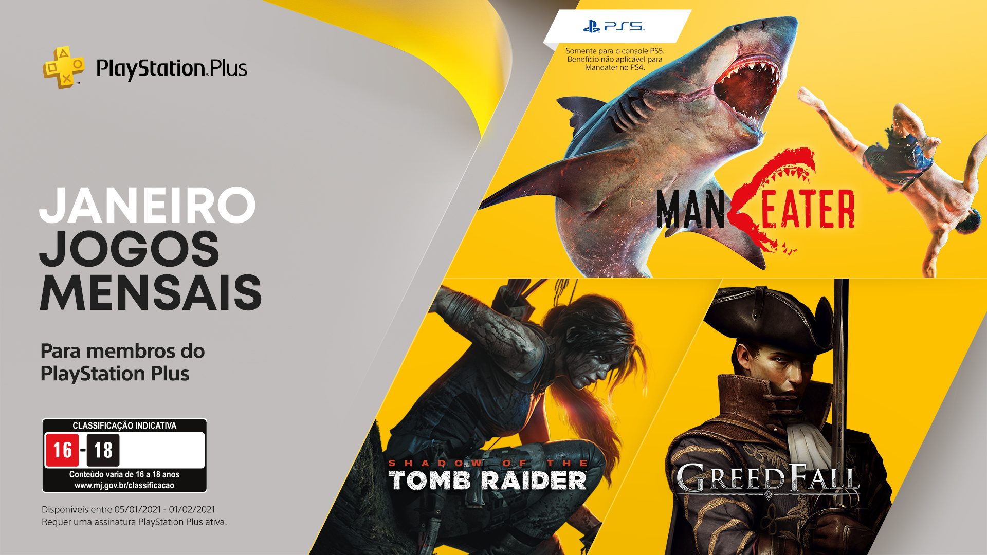 Jogos mensais PlayStation Plus de janeiro: Persona 5 Strikers, Dirt 5 e  Deep Rock Galactic – PlayStation.Blog BR