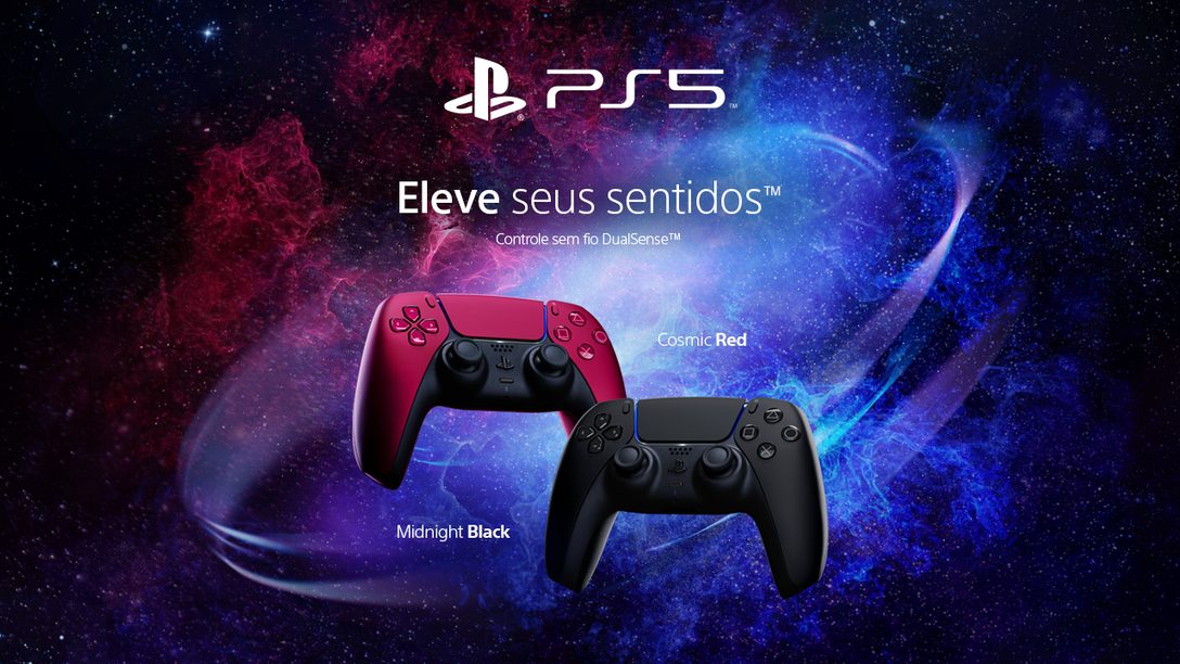 Duas novas cores do controle sem fio DualSense chegam às prateleiras a partir do próximo mês