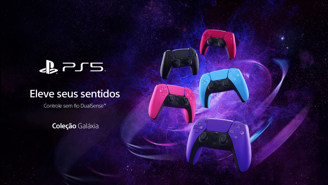 ATUALIZAÇÃO: Novas cores para o controle sem fio DualSense chegam em breve ao Brasil, além de tampas para o console PS5