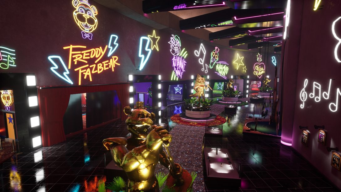 Faça um tour pelos bastidores de Freddy Fazbear’s Mega Pizzaplex em Five Nights at Freddy’s: Security Breach
