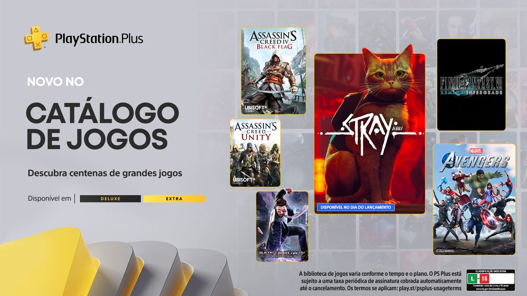 Catálogo de Jogos PlayStation Plus para julho: Stray, Final Fantasy VII  Remake Intergrade, Marvel's Avengers – PlayStation.Blog BR