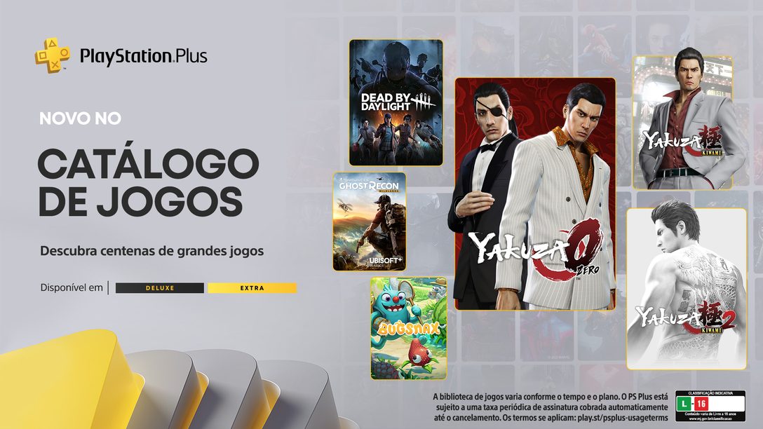 Catálogo de Jogos PlayStation Plus para agosto: Yakuza 0, Yakuza Kiwami, Yakuza Kiwami 2