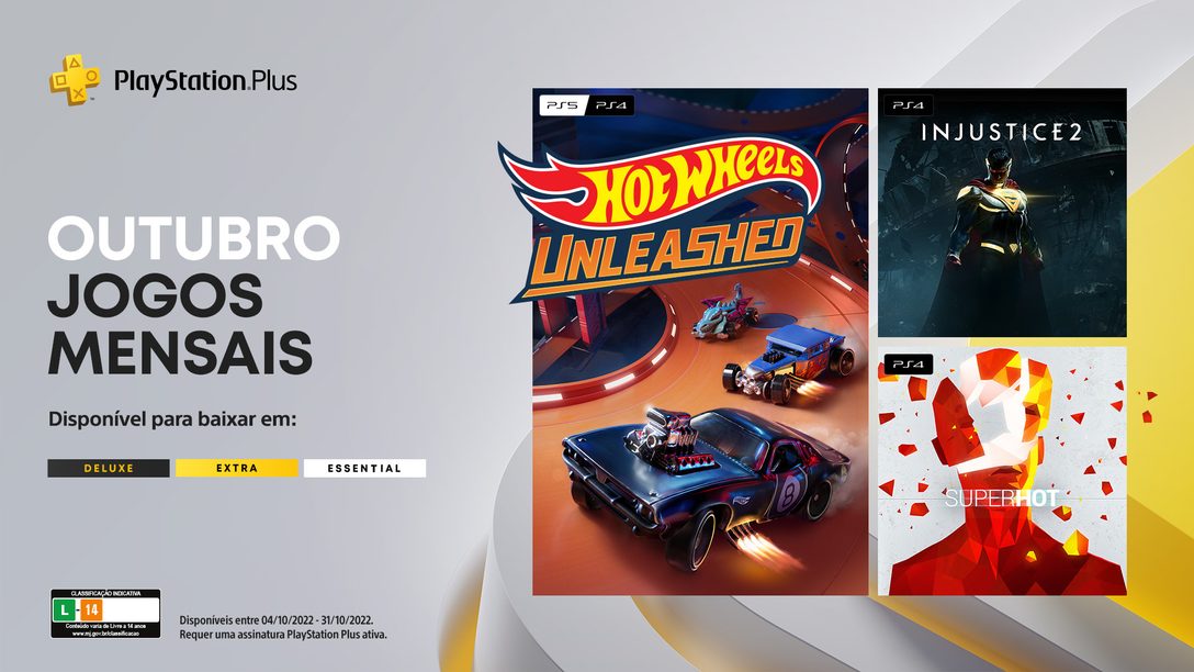 Jogos mensais PlayStation Plus de outubro: Injustice 2, Hot Wheels