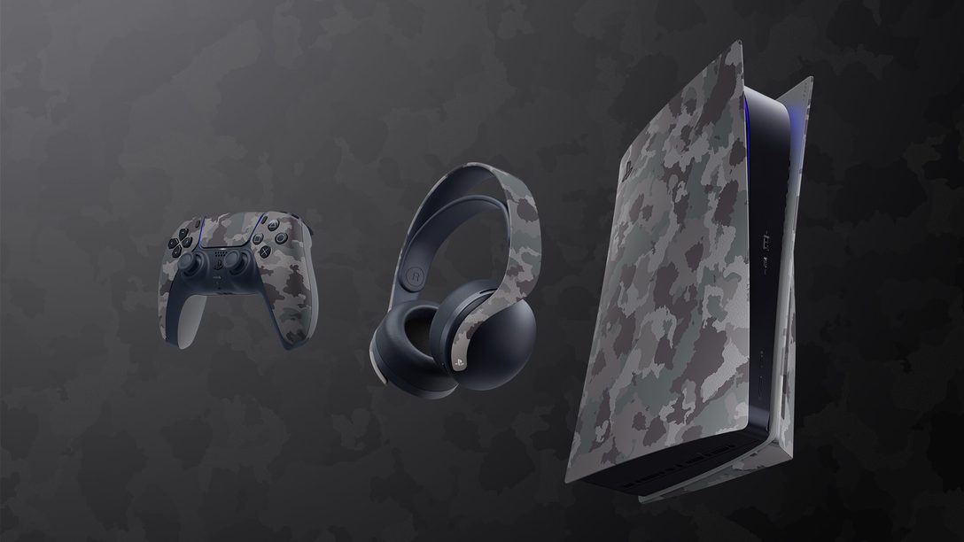 A coleção Gray Camouflage se junta à linha de acessórios para PS5 a partir deste semestre
