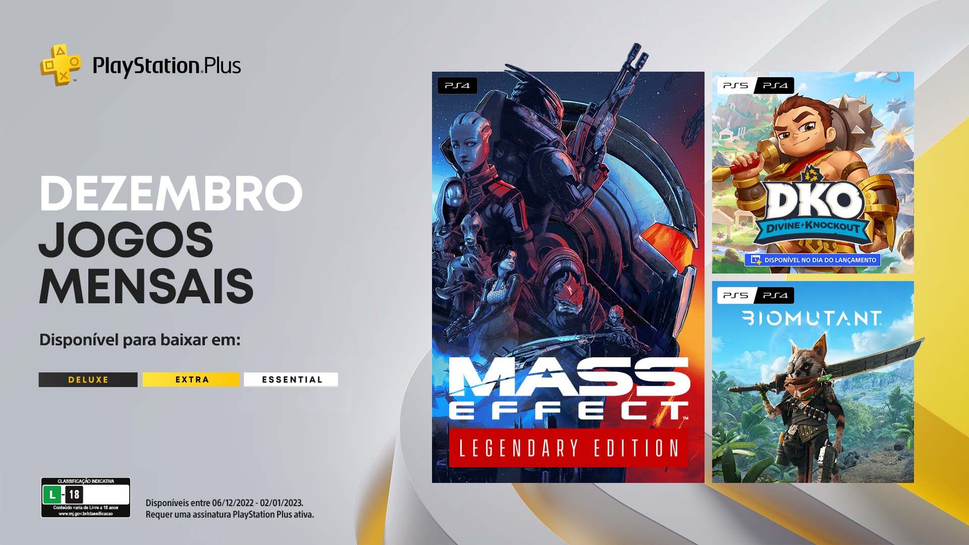 Jogos mensais PlayStation Plus para dezembro: Divine Knockout: Founder's  Edition, Mass Effect Legendary Edition, Biomutant – PlayStation.Blog BR