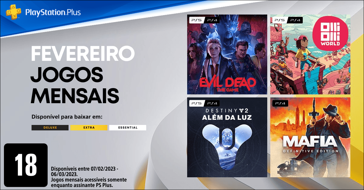 PlayStation Plus, Jogos de fevereiro 2022