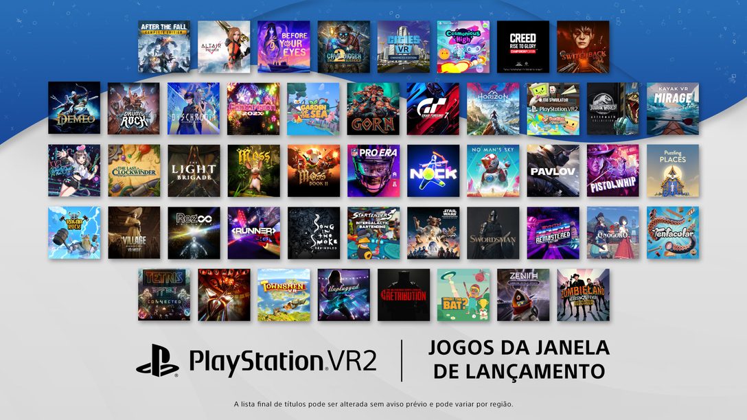 Revelamos 10 novos títulos de PS VR2, e mais de 40 jogos estão confirmados  na janela de lançamento – PlayStation.Blog BR