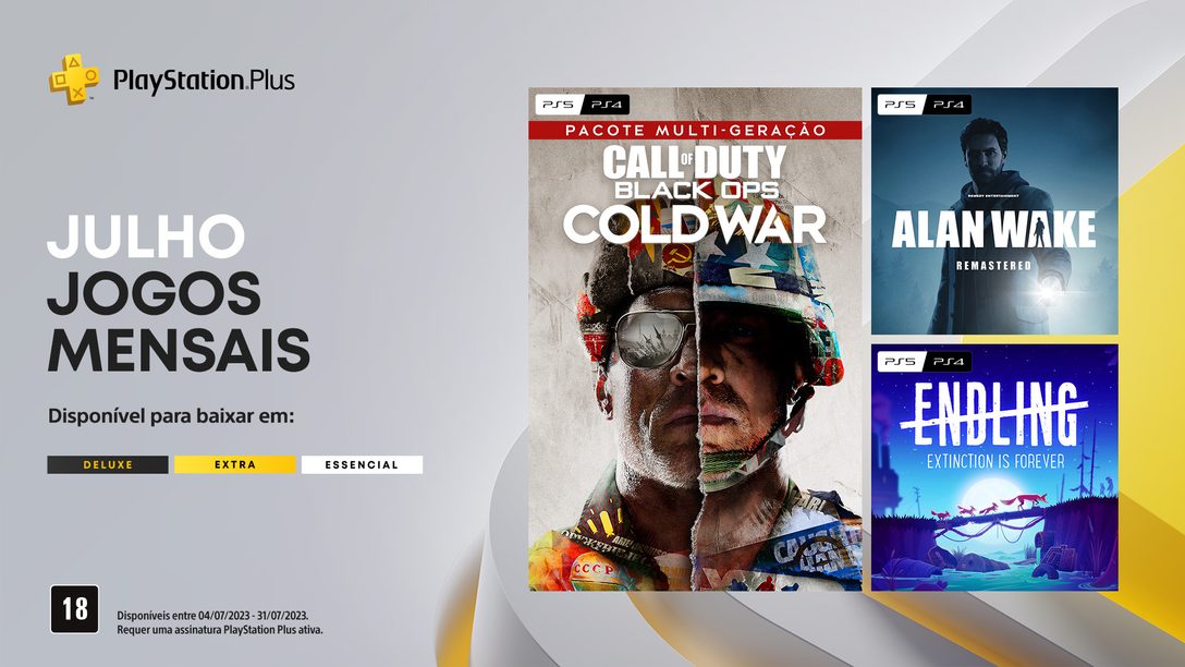 Jogos Mensais PlayStation Plus para julho: Call of Duty: Black Ops Cold  War, Alan Wake Remastered, Endling – Extinction is Forever – PlayStation.Blog  BR