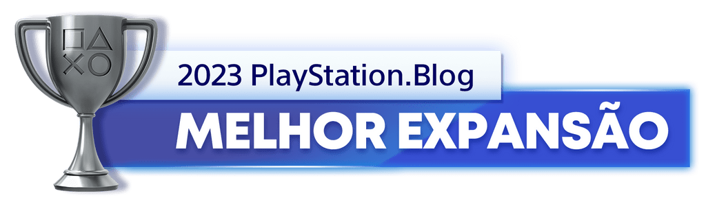 Troféu de Prata para o vencedor da categoria Melhor Expansão de 2023 do PlayStation Blog