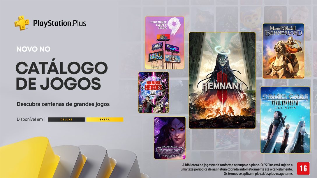 Catálogo de Jogos PlayStation Plus para julho: Remnant II, Crisis Core – Final Fantasy VII – Reunion e muito mais