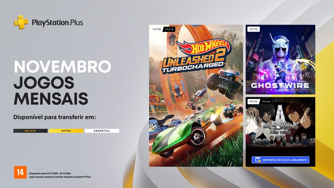 Jogos mensais para assinantes PlayStation Plus de novembro: Hot Wheels Unleashed 2 – Turbocharged, Ghostwire: Tokyo, Death Note Killer Within