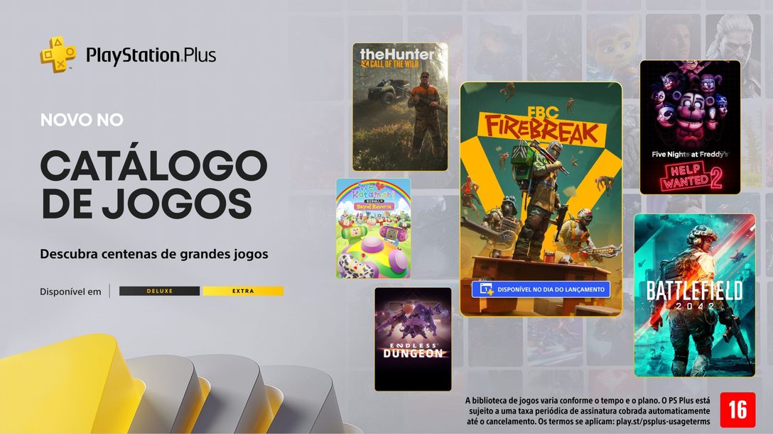 Novidades de junho para o Catálogo de Jogos PlayStation Plus: FBC: Firebreak, Battlefield 2042, Five Nights at Freddy’s: Help Wanted 2 e muito mais
