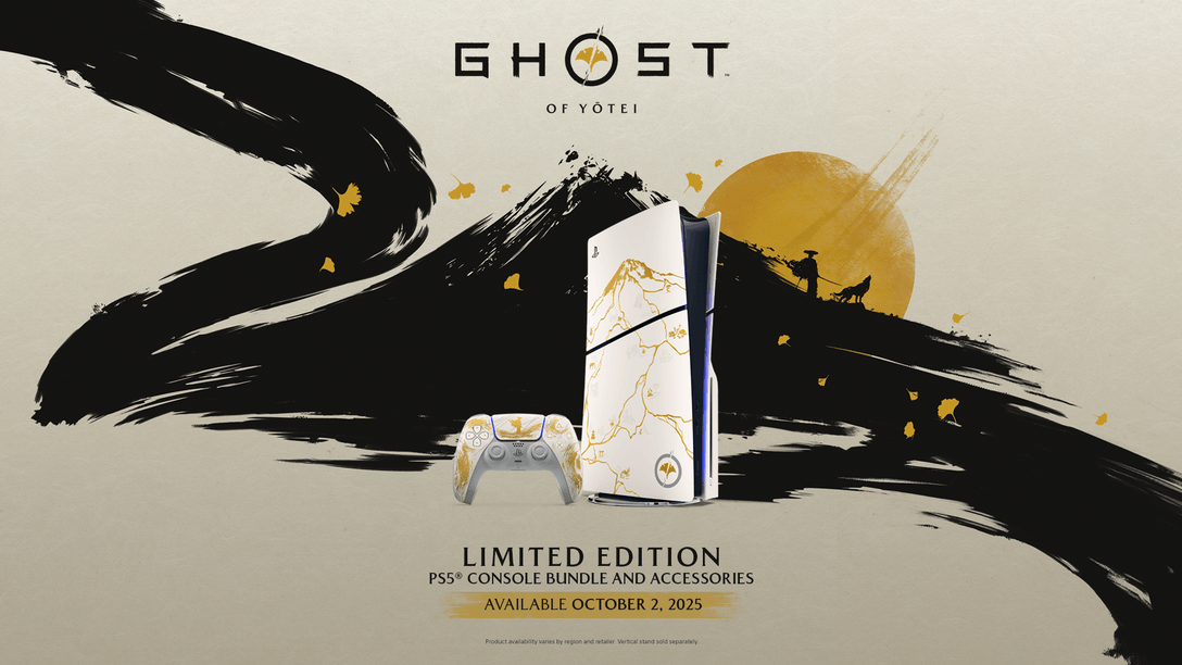 Primeira prévia: Edição limitada de designs de console PS5 de Ghost of Yōtei