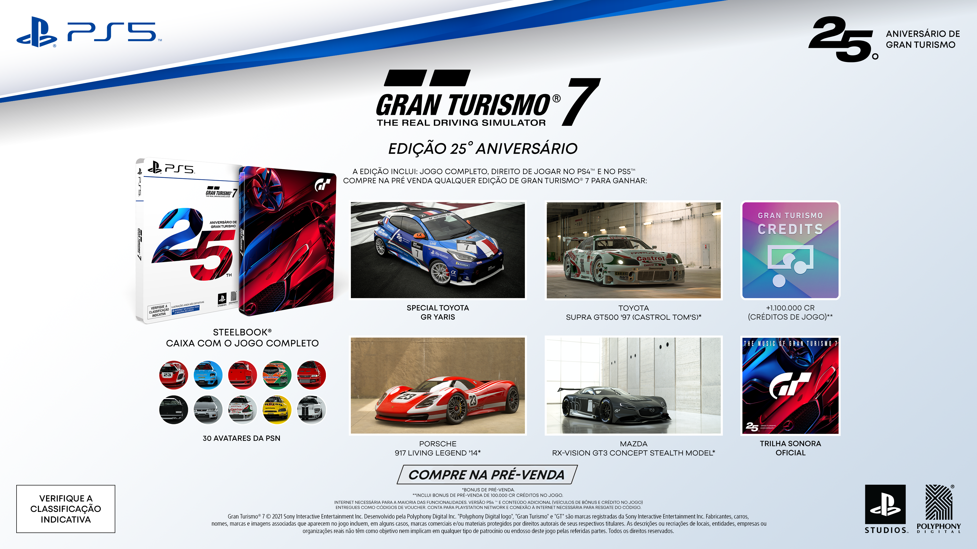 Jogo Gran Turismo 7 Standard Edition Playstation 5 Midia Fisica