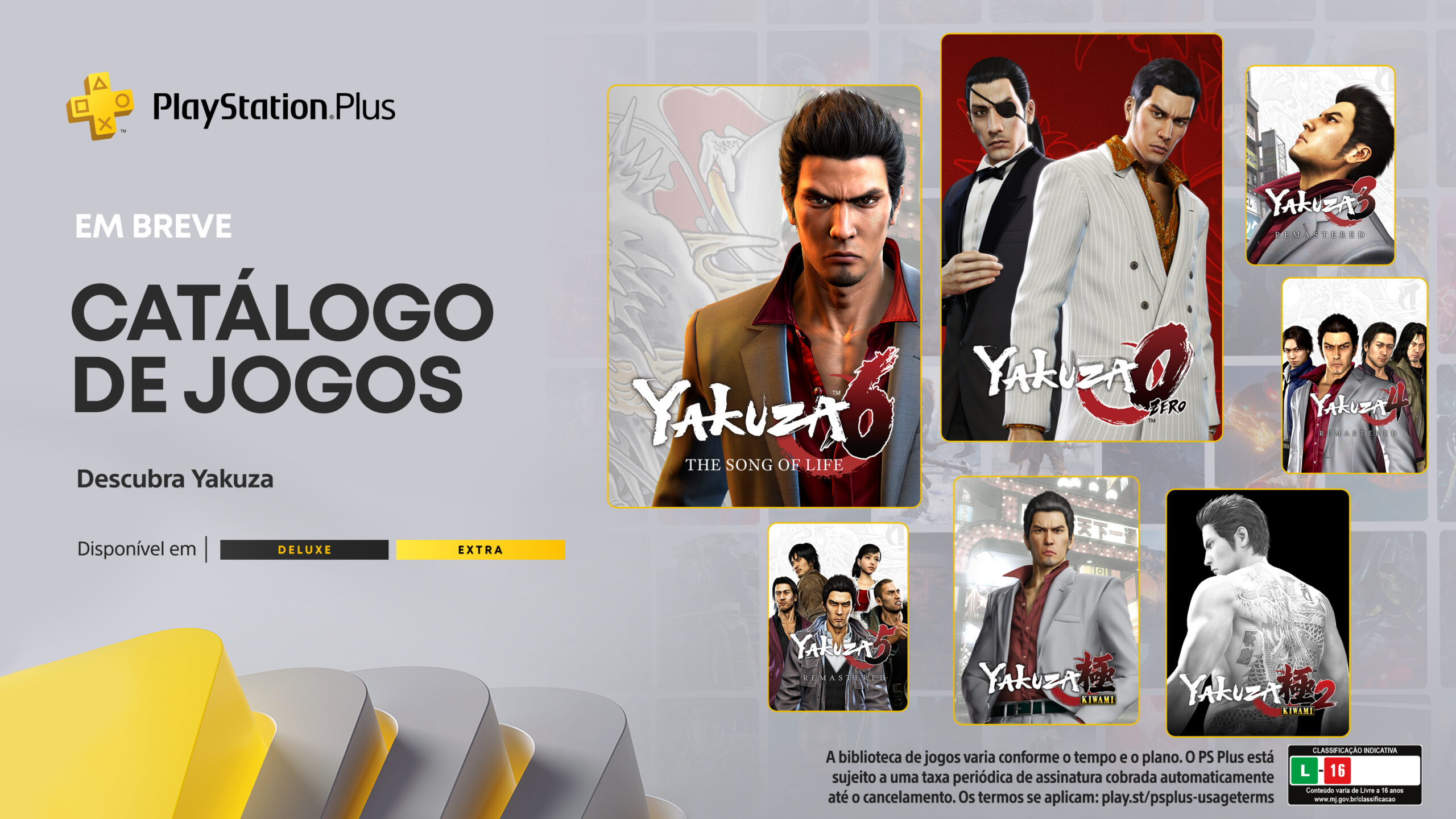 8 jogos Yakuza serão lançados para PlayStation Plus em 2022, começando este mês