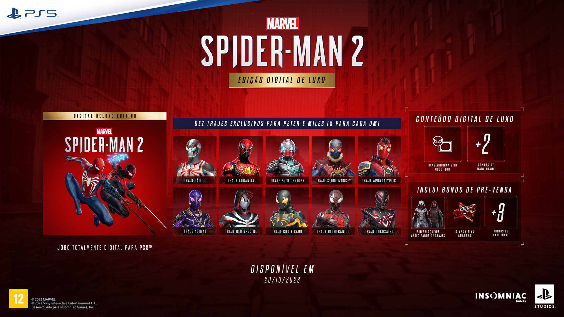 fala ai pessoal, vai segar em 20 de outubro de 2023 o Marvel s spider man 2  pro playstation 5 : r/jogatina